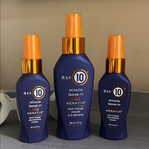 Lot of 3 NEW Its A 10 Miracle Leave In Conditioner Plus Keratin